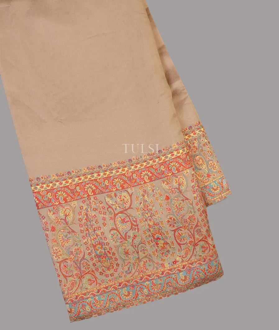 Beige Kashmir Kani Silk Saree T597534-image