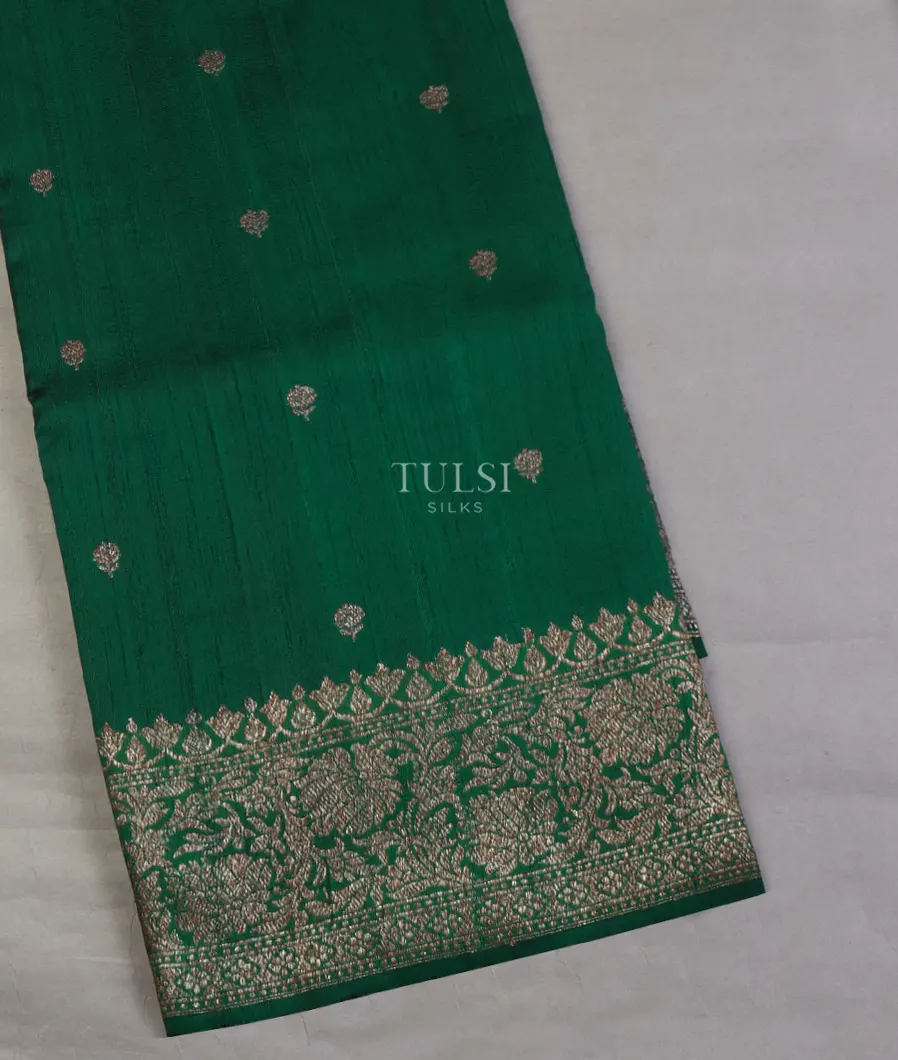 Green Banaras Tussar Saree T624410-image