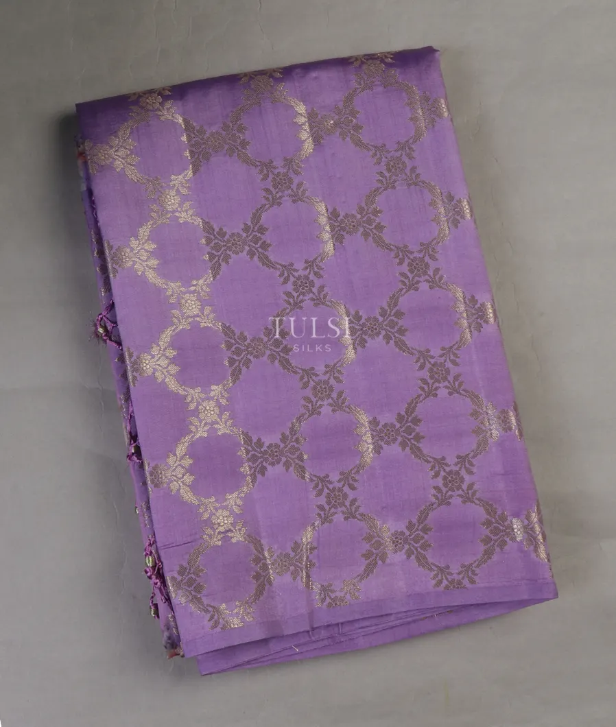 Lavender Chaniya Silk Saree T639068-image