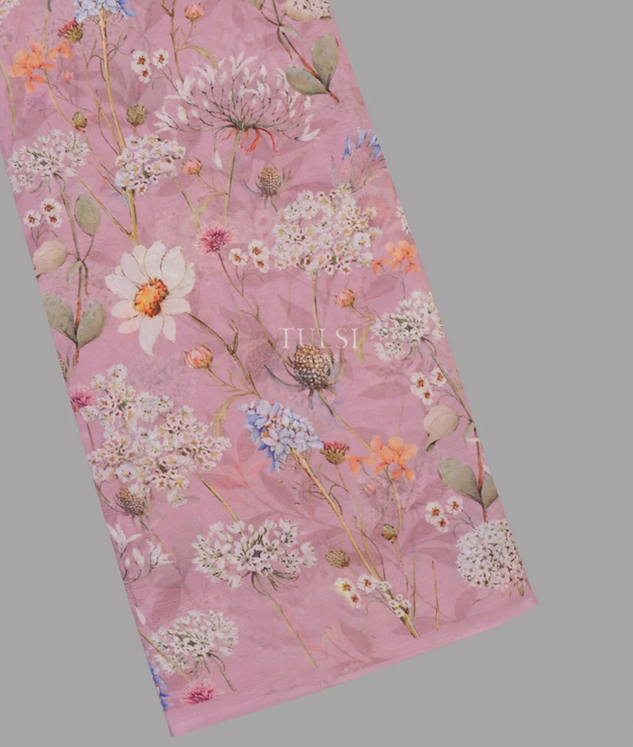 Pink Chiffon Silk Saree T639513-image
