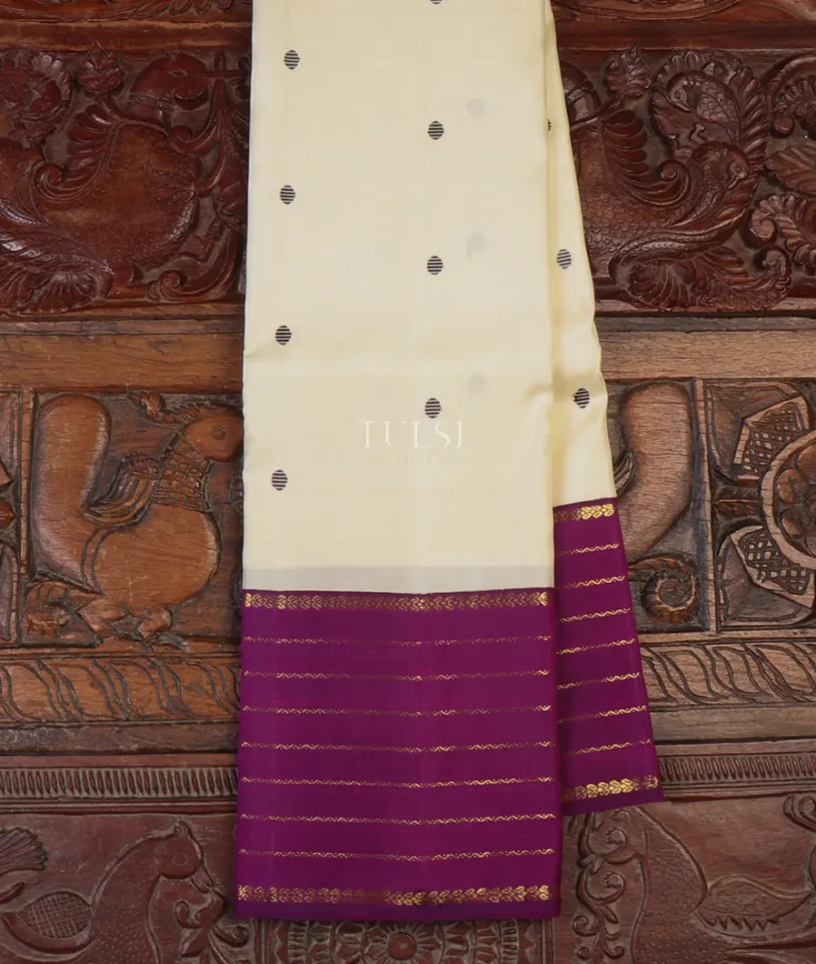 Off-White Kanjivaram Silk Saree T598152-image