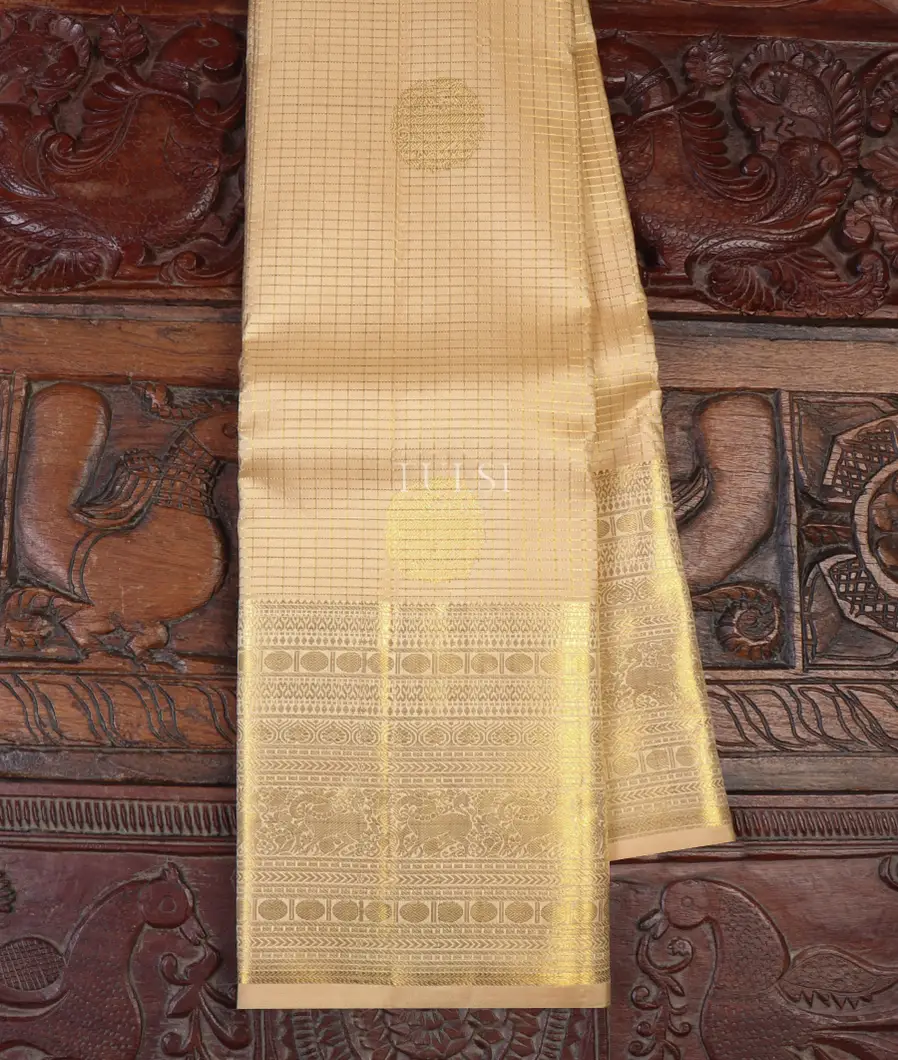 Beige Kanjivaram Silk Saree T632723-image
