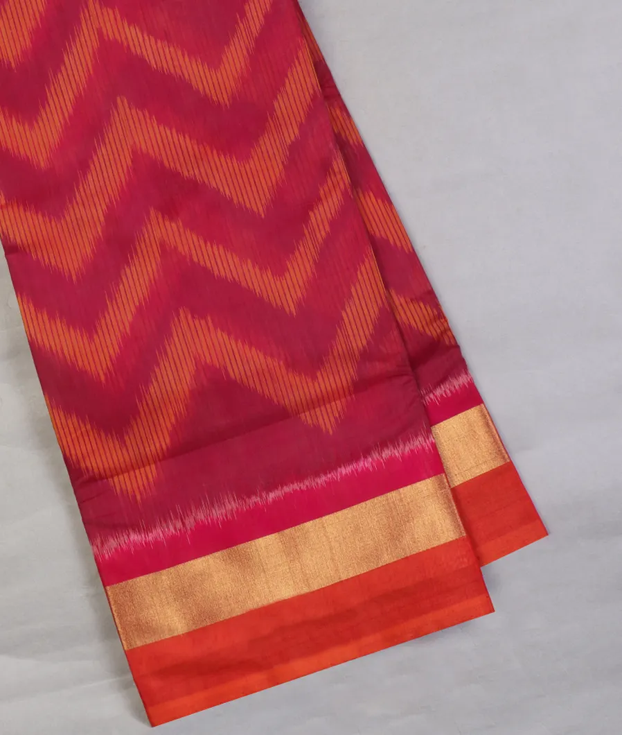 Purple Pochampalli Silk Cotton Saree T640803-image