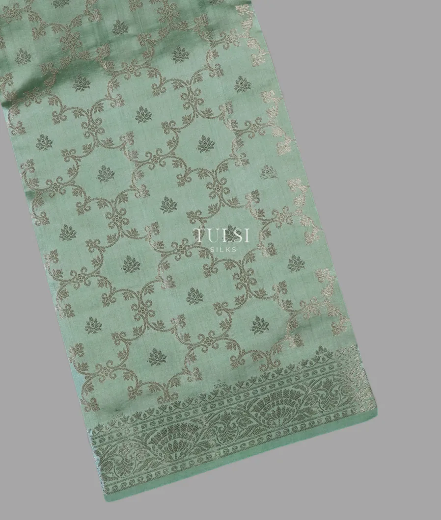 Green Chaniya Silk Saree T616337-image