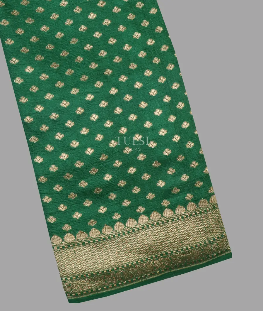 Green Tussar Georgette Saree T506495-image