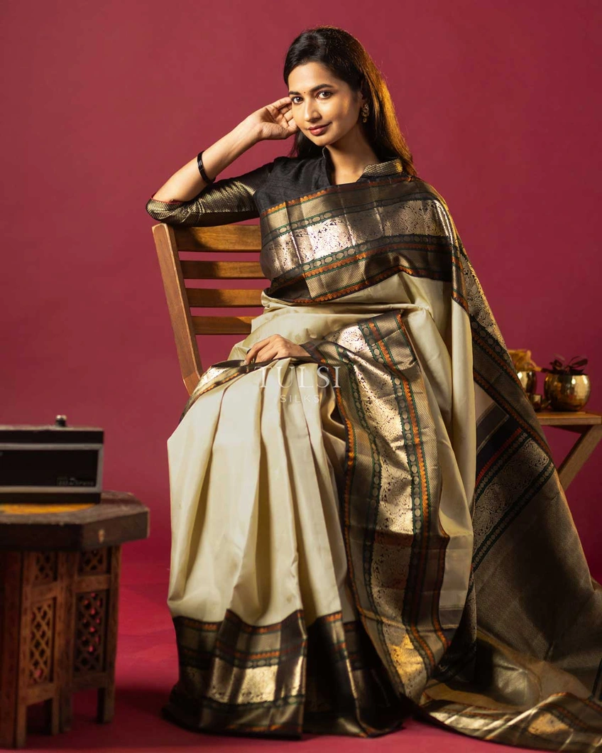 Beige Kanjivaram Silk Saree T638882-image