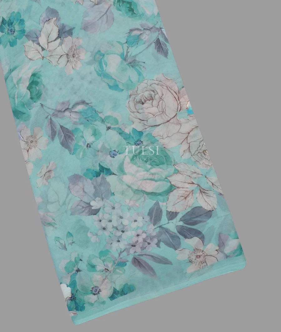 Blue Chiffon Silk Saree T578726-image