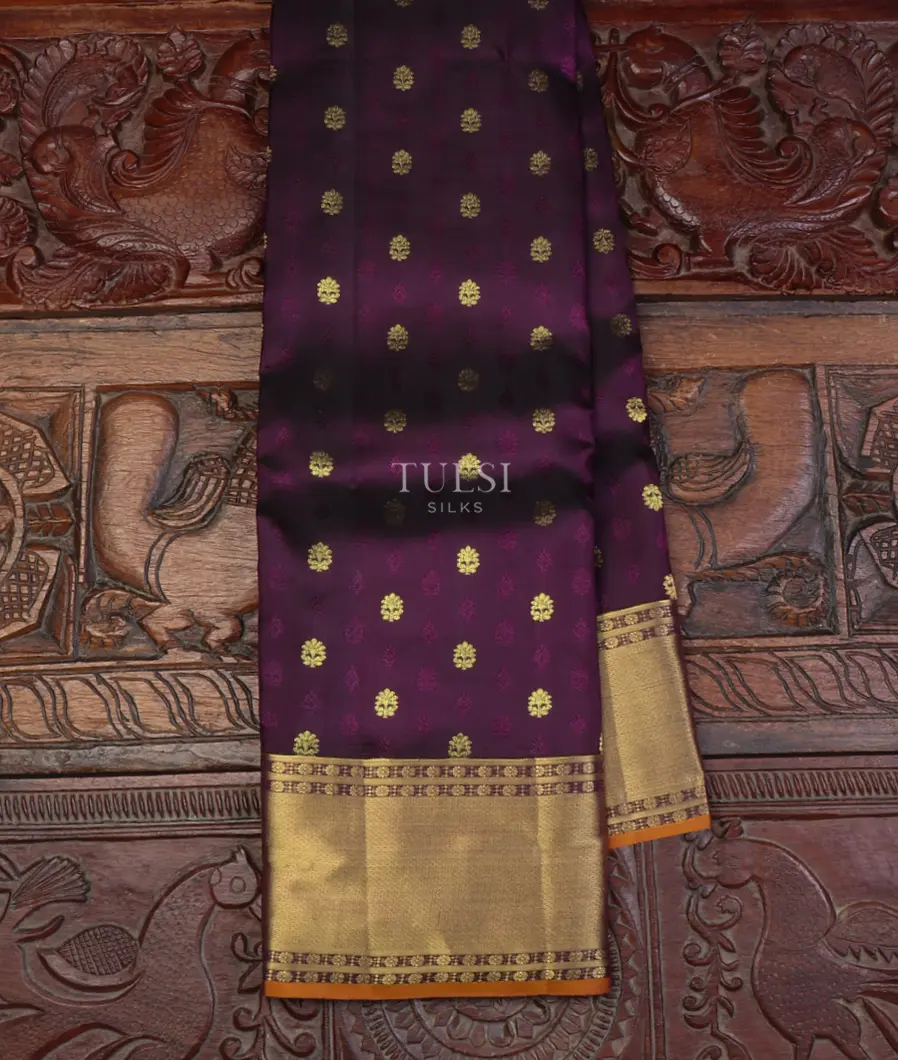 Purple Soft Silk Saree T621124-image