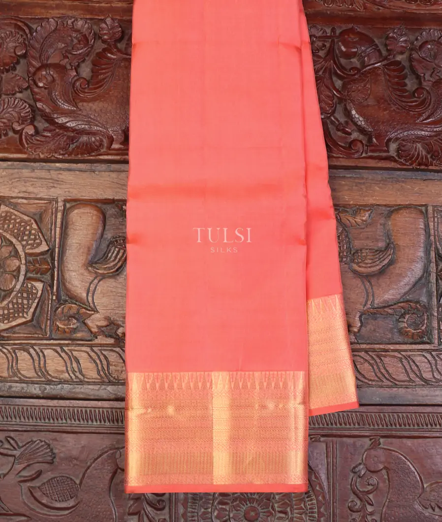 Peach Soft Silk Saree T637910-image