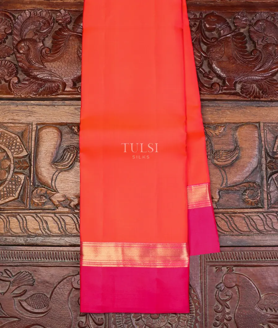 Orange Soft Silk Saree T623279-image