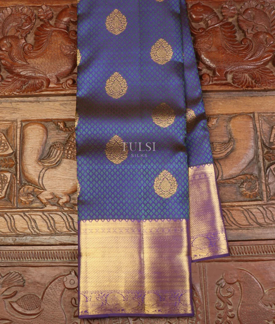 Blue Kanjivaram Silk Saree T624218-image