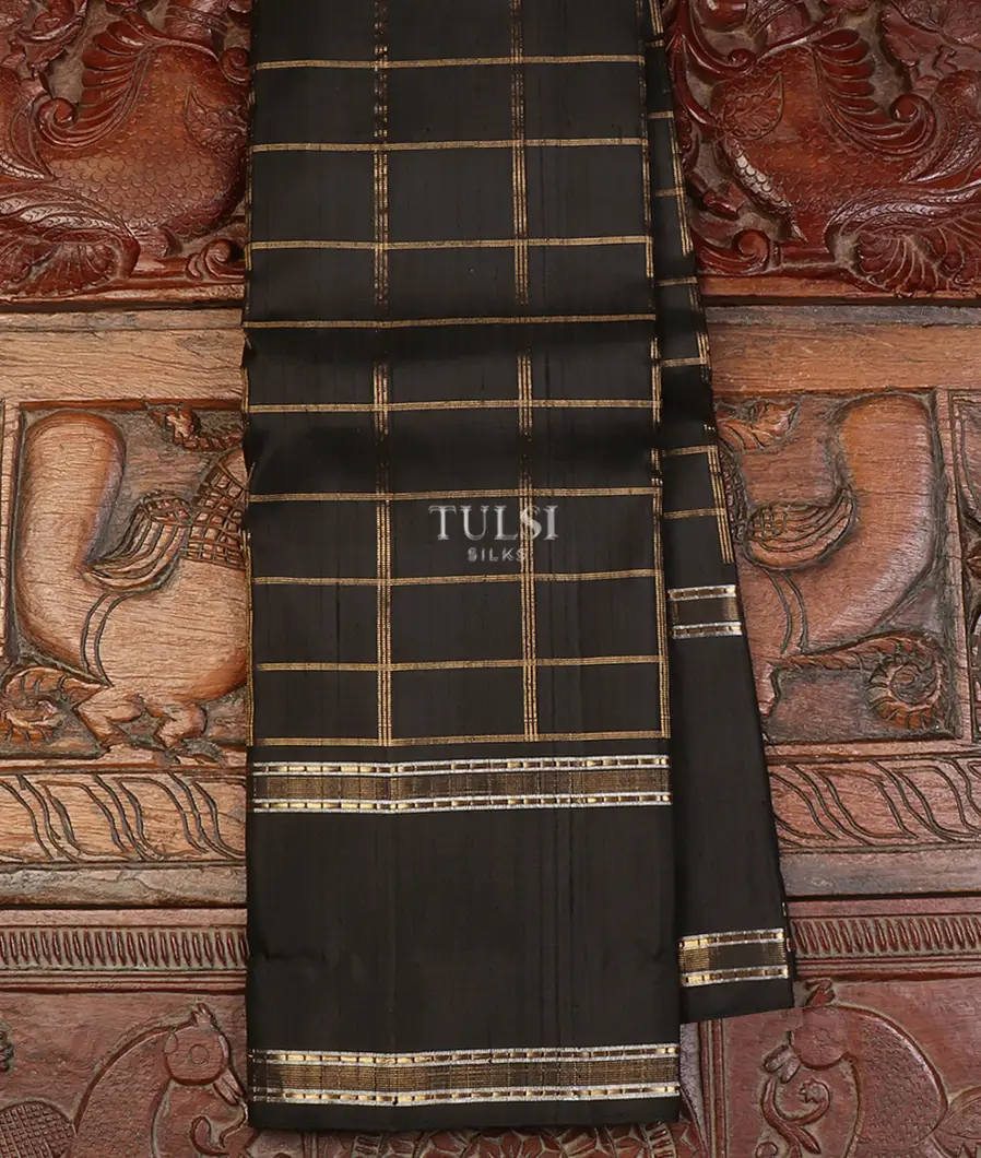 Black Kanjivaram Silk Saree T641634-image