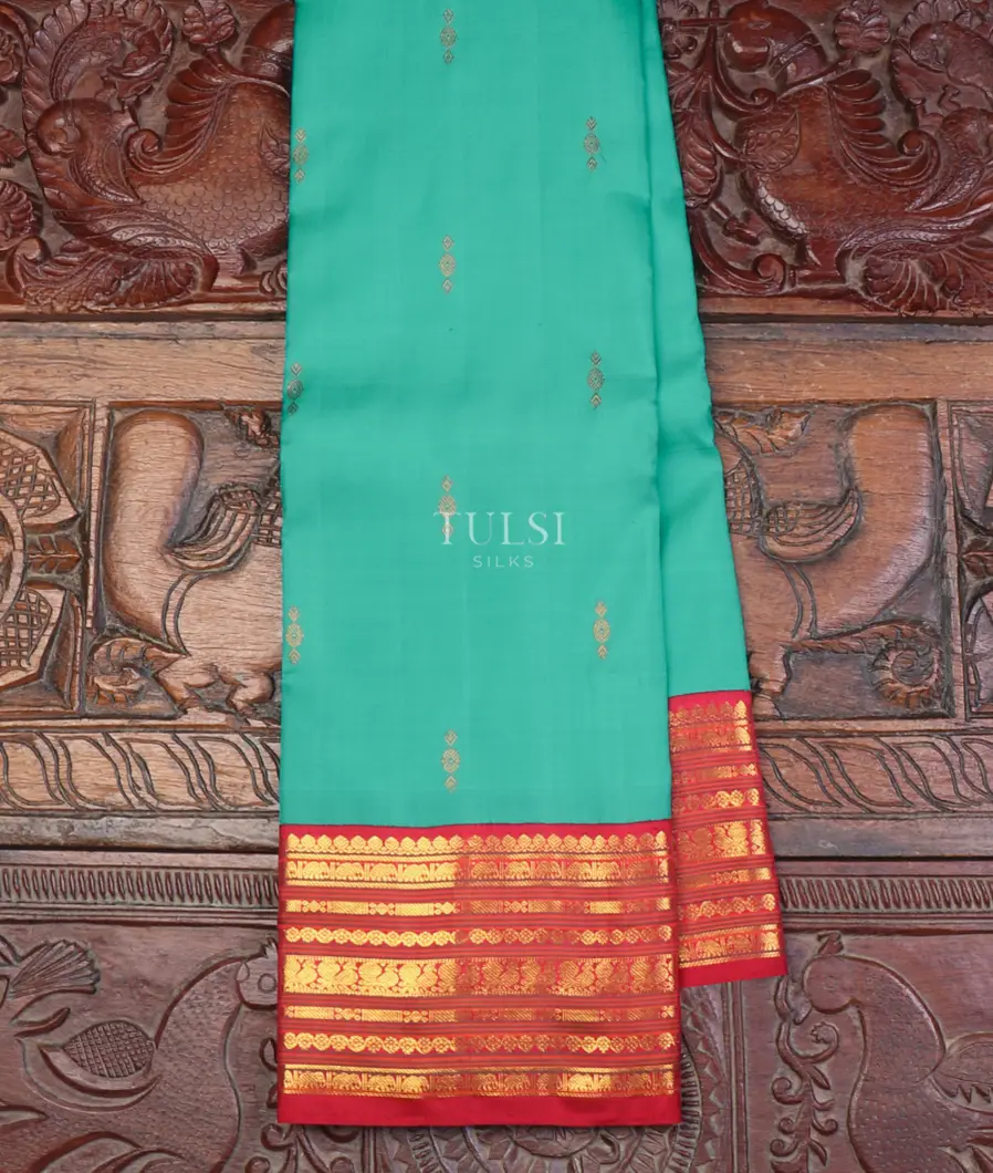 Turquoise Blue Kanjivaram Silk Saree T623893-image