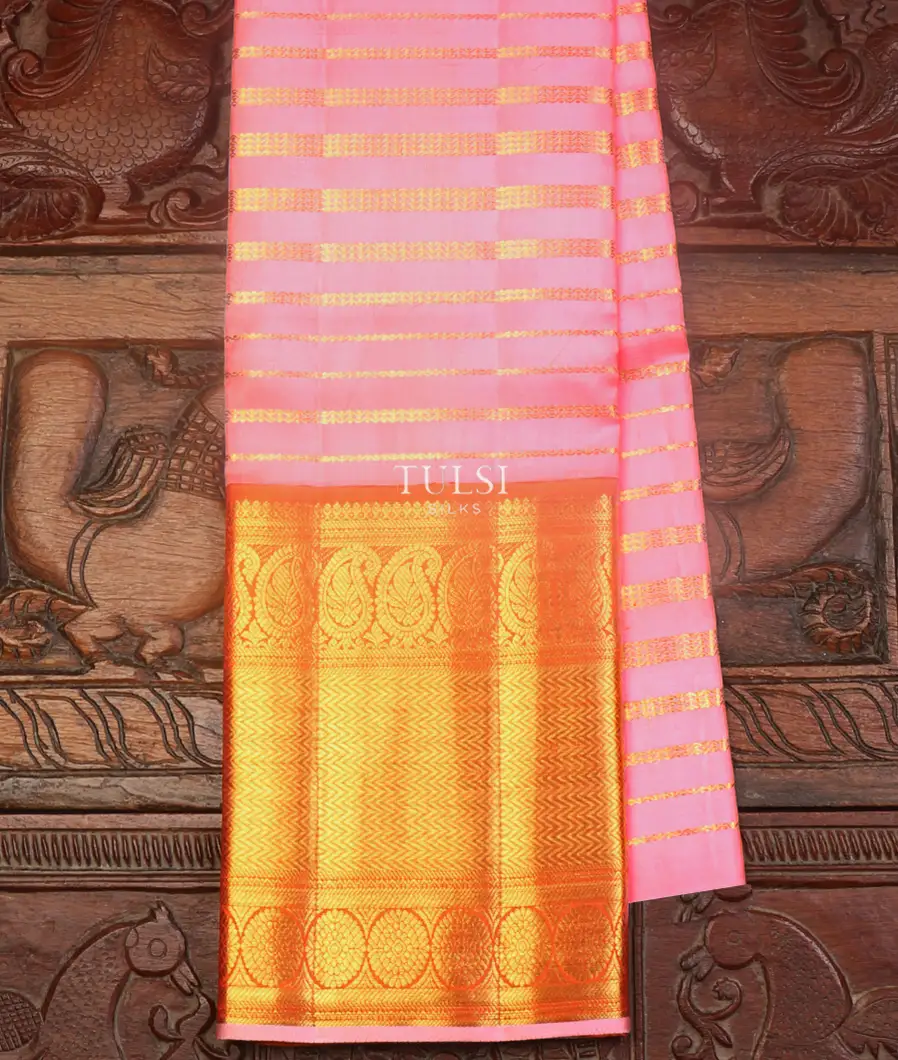 Pink Kanjivaram Silk Pavadai T581316-image