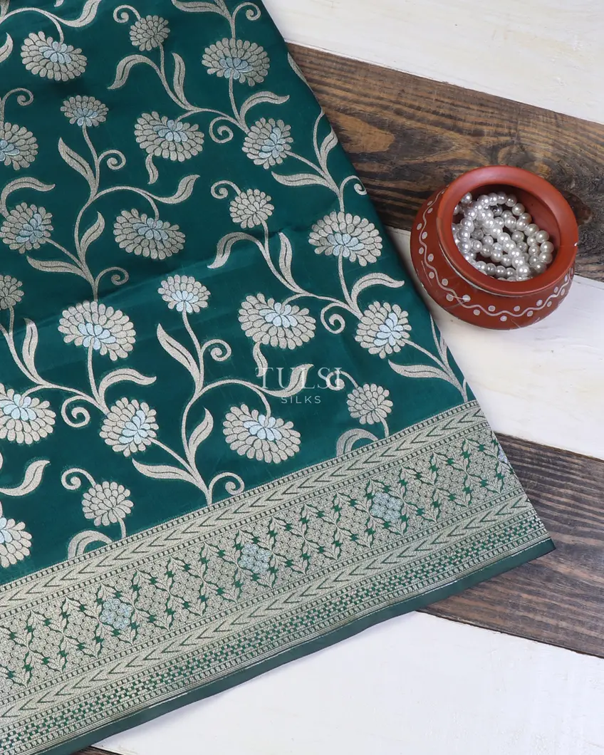 Blue Banaras Kathan Silk Saree T630663-image