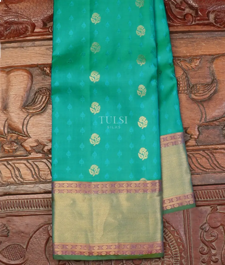 Bluish Green Soft Silk Saree T575382-image
