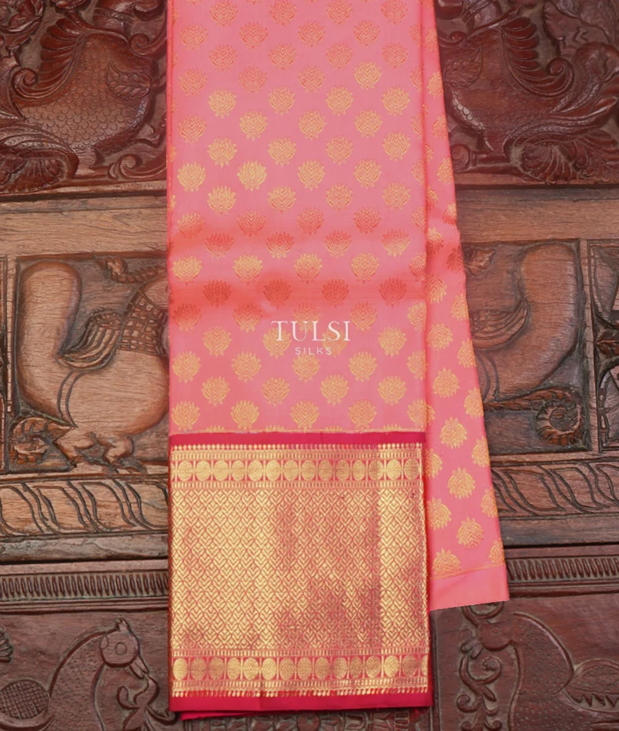 Pink Kanjivaram Silk Pavadai T619502-image