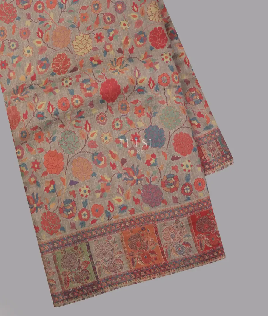 Grey Kashmir Kani Silk Saree T624578-image