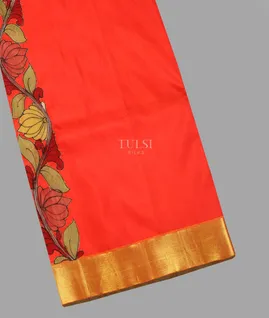 orange-kanjivaram-kalamkari-patchwork-saree-t640683-t640683-a