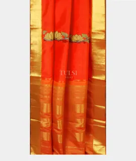 orange-kanjivaram-kalamkari-patchwork-saree-t640683-t640683-b