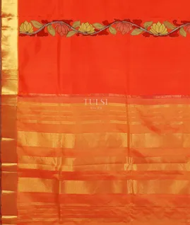 orange-kanjivaram-kalamkari-patchwork-saree-t640683-t640683-d