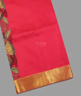 pinkish-red-kanjivaram-kalamkari-patchwork-saree-t640684-t640684-a