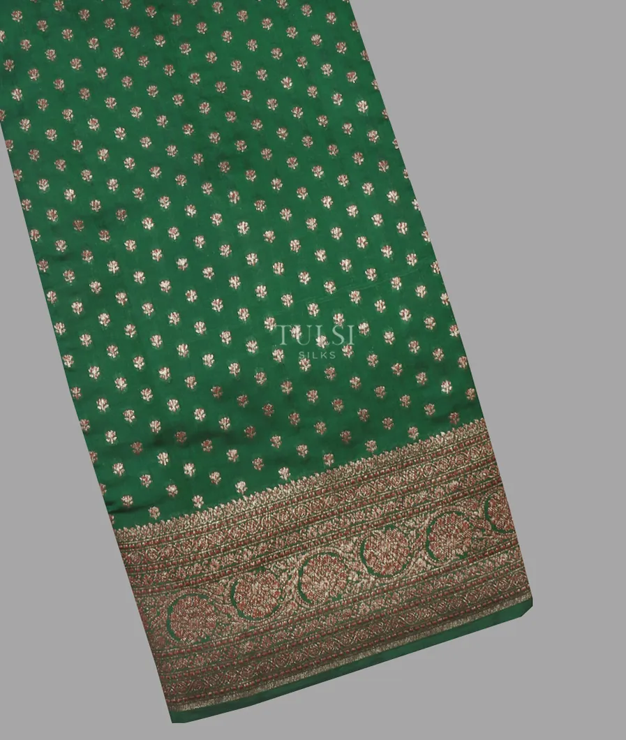 Green Banaras Silk Saree T619613-image