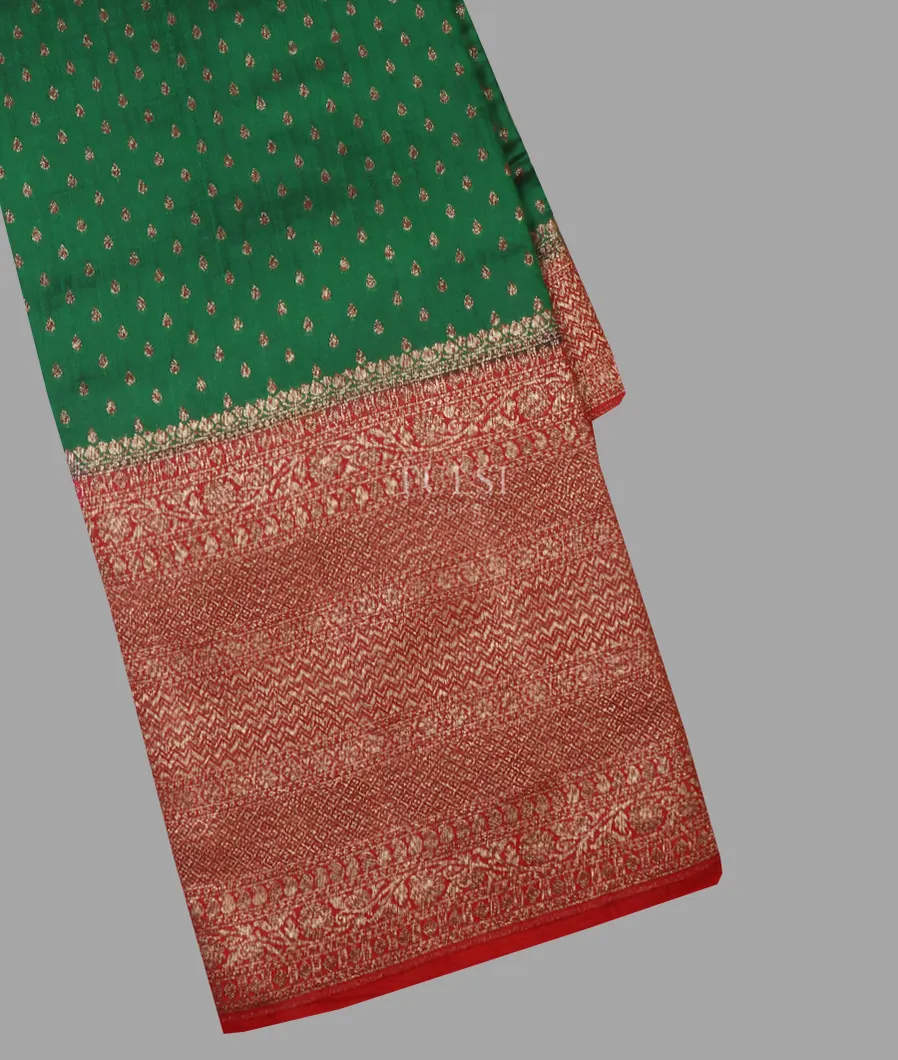 Green Banaras Silk Saree T631544-image