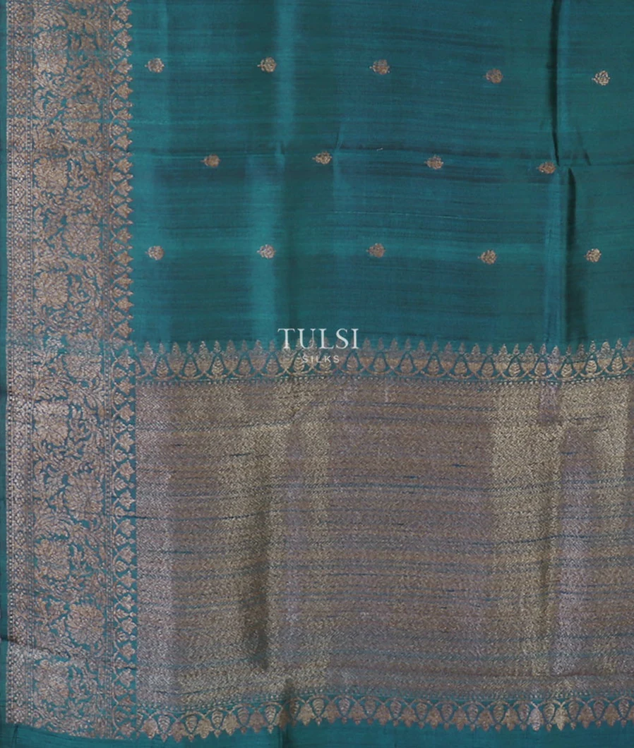 peacock-blue-banaras-tussar-saree-t643024-t643024-d
