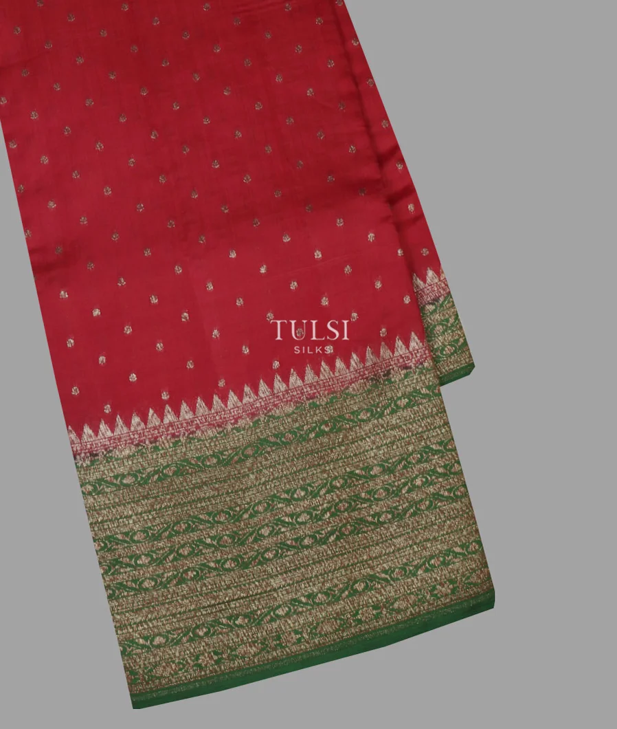 Red Banaras Silk Saree T631538-image