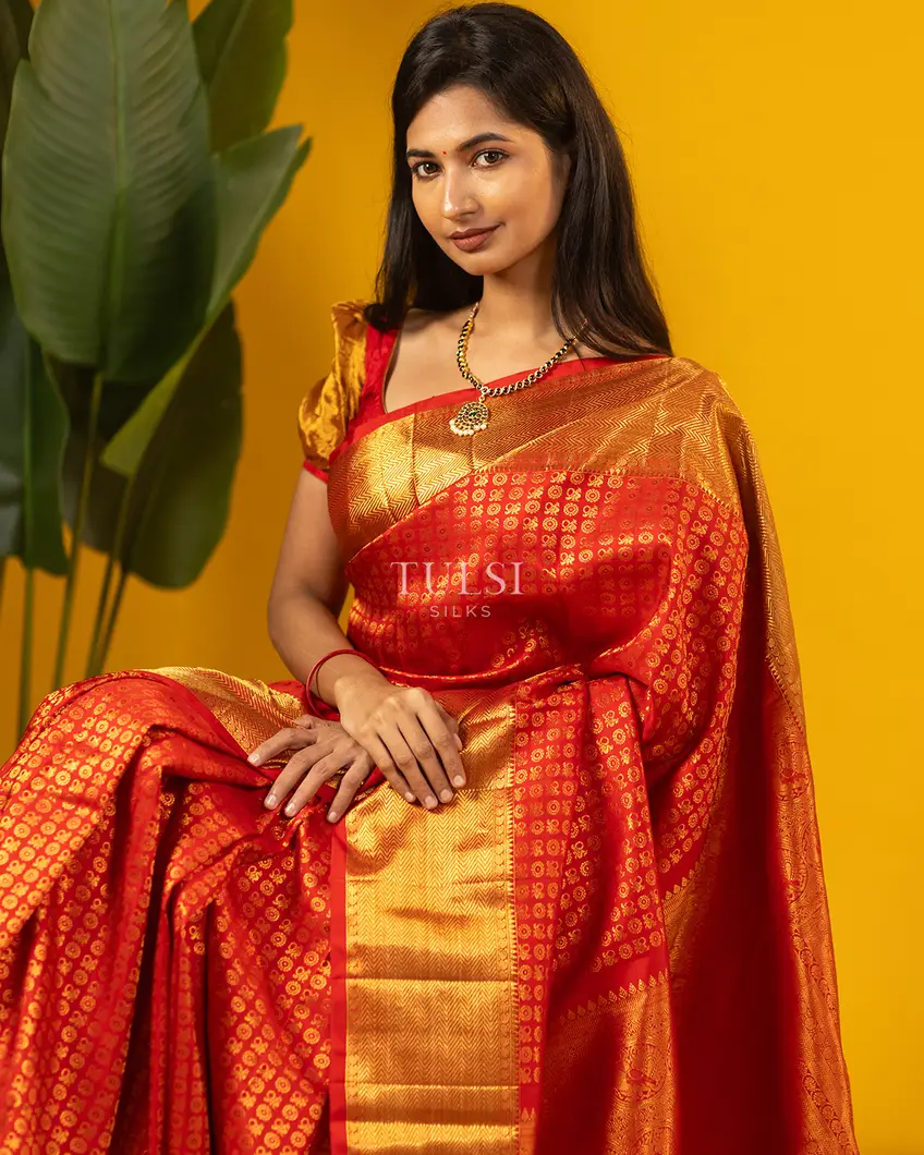 Red Kanjivaram Silk Saree T430775-1-image