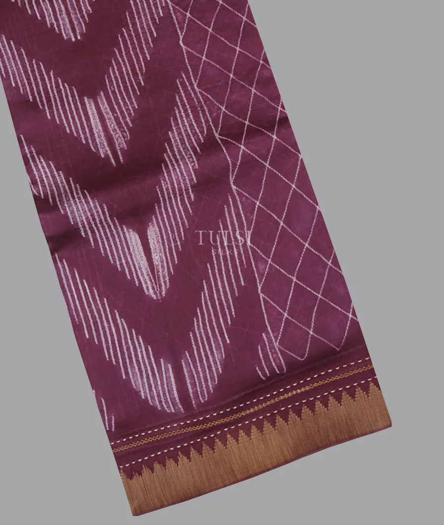 Purple Soft Printed Cotton Saree T641524-image