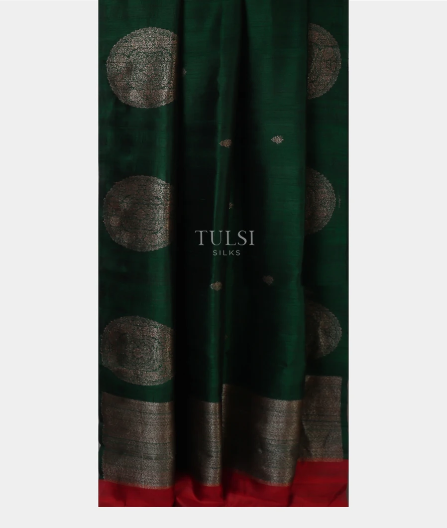 bottle-green-banaras-tussar-saree-t643105-t643105-b