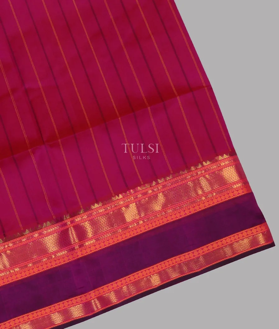 Magenta Silk Cotton Saree T633536-image