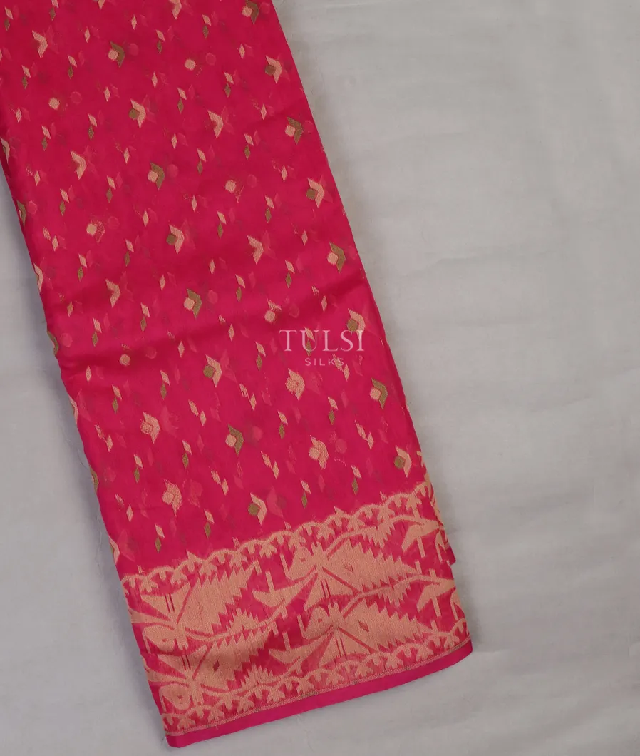Magenta Dhakai Cotton Saree T622025-image