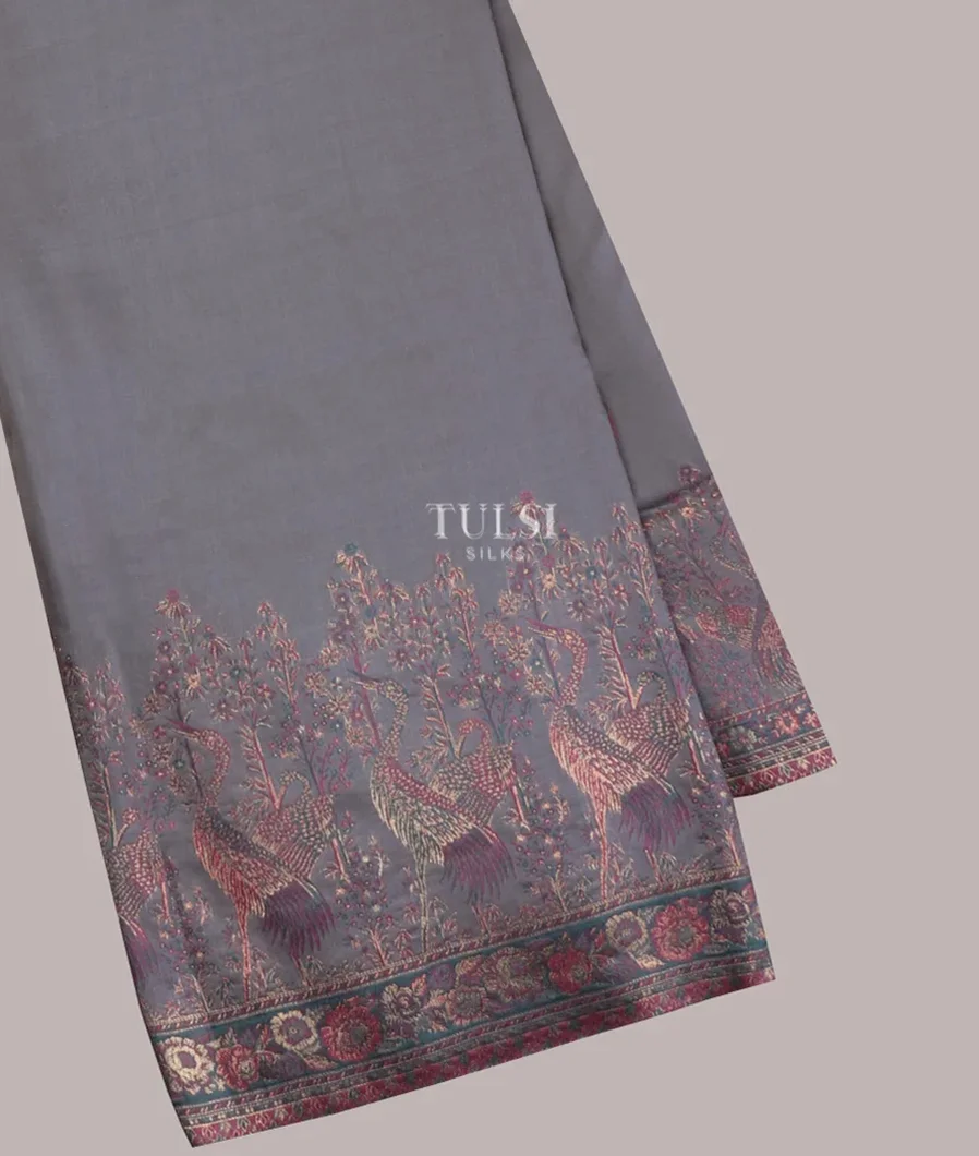 Grey Kashmir Kani Silk Saree T645050-image