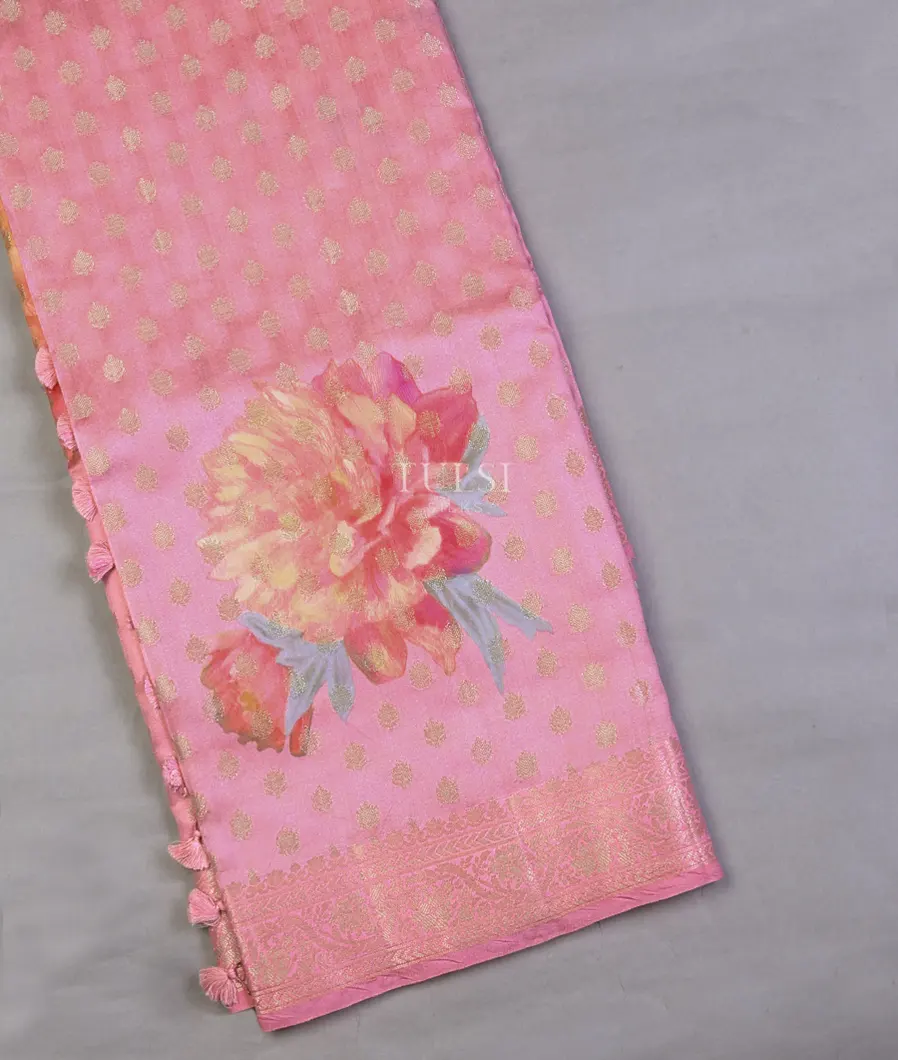 Pink Chaniya Silk Saree T616908-image