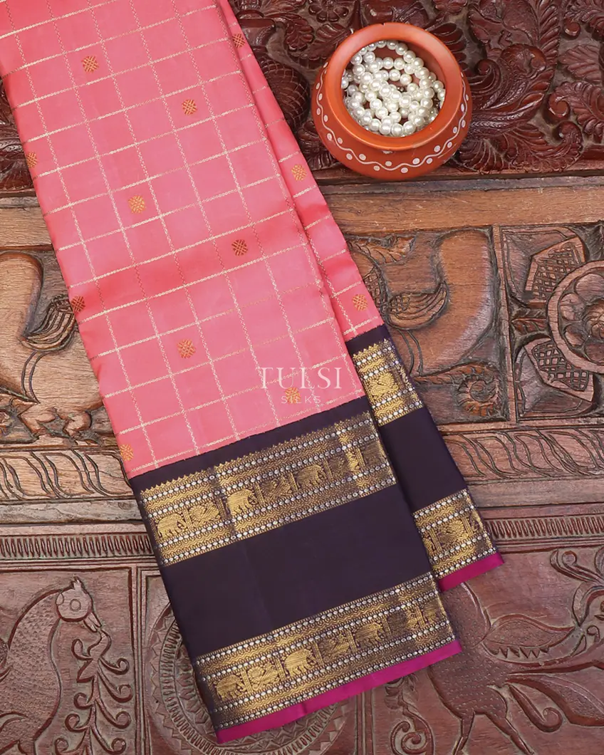 Pink Kanjivaram Silk Saree T590274-image