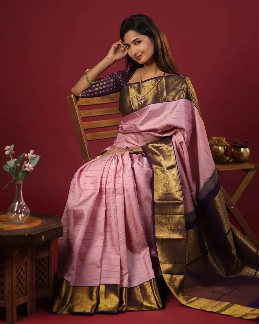 Pink Kanjivaram Silk Saree T634031-image