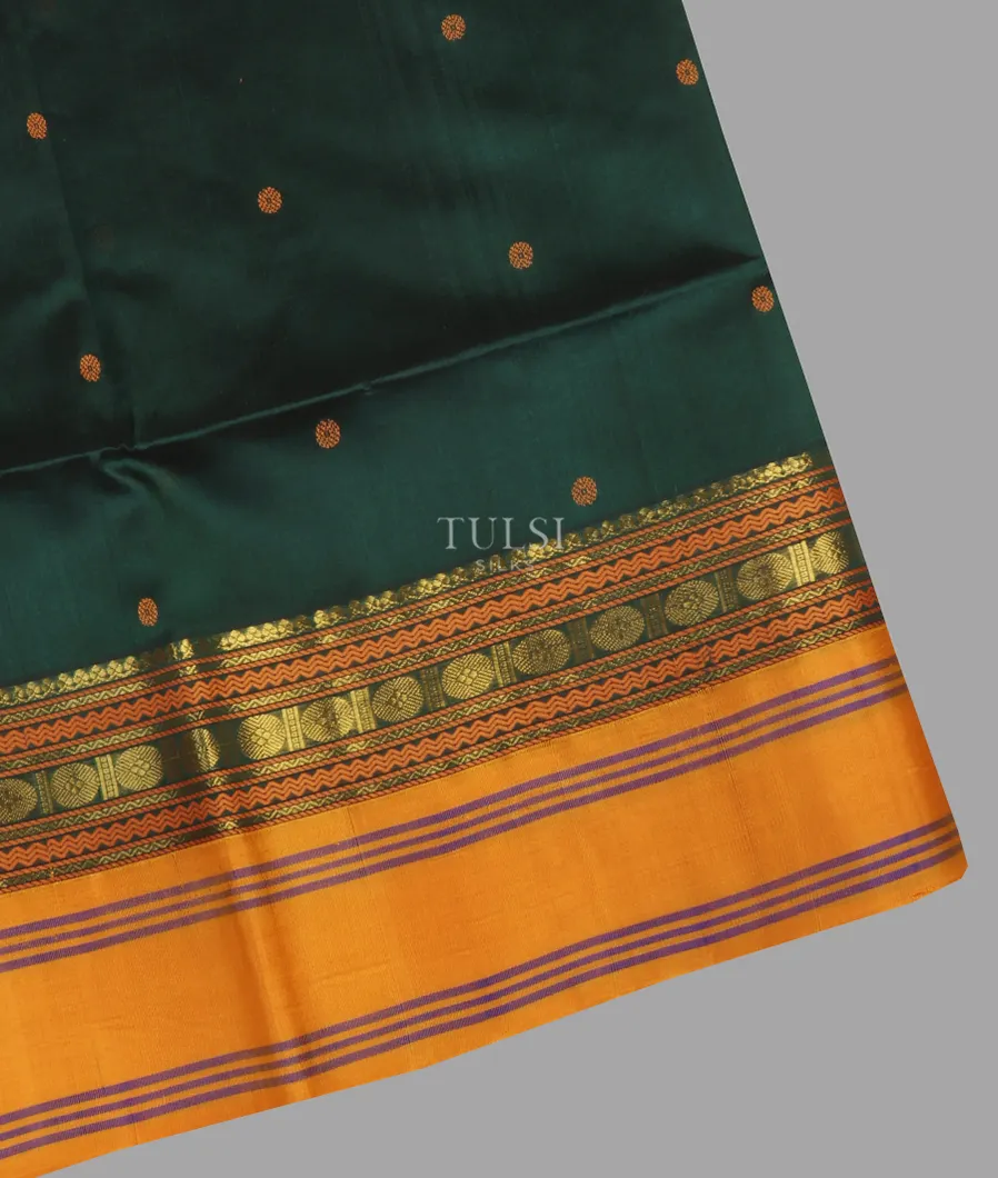 Bottle Green Silk Cotton Saree T586566-image