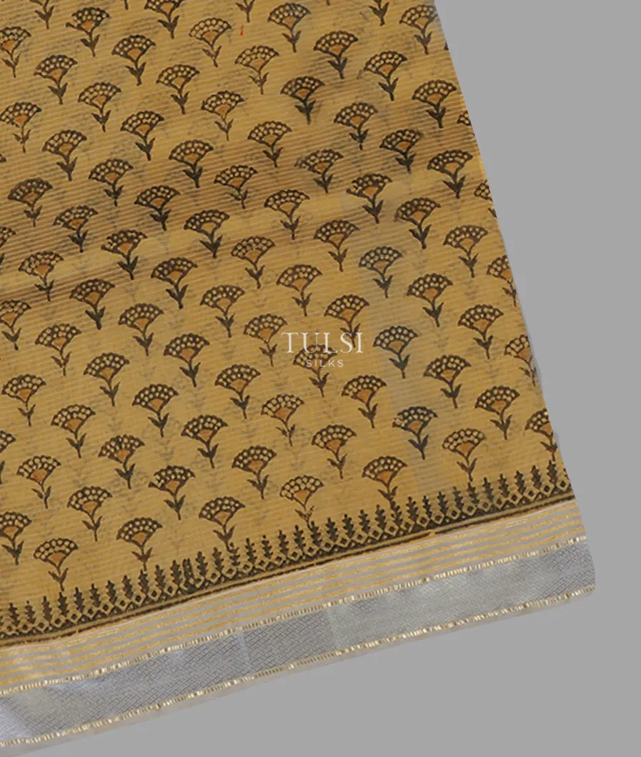 Beige Maheshwari Printed Cotton Saree T626284-image