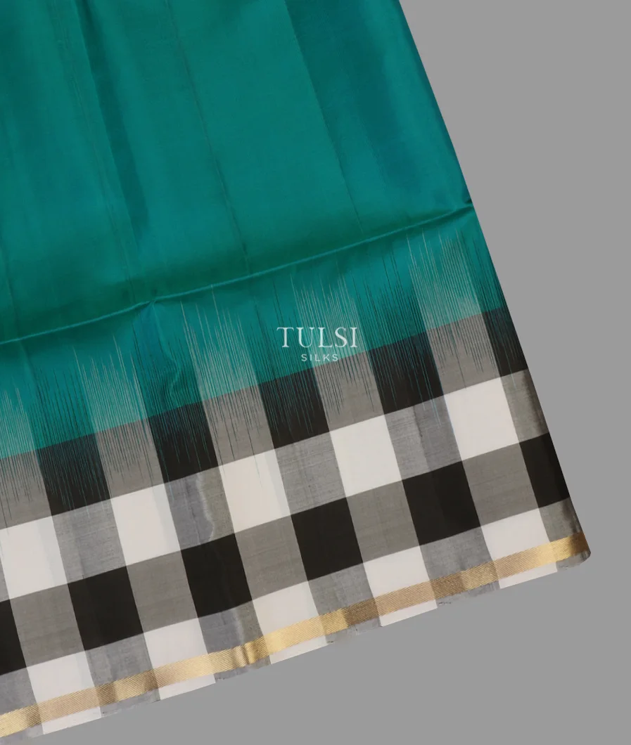 Teal Blue Soft Silk Saree T627699-image