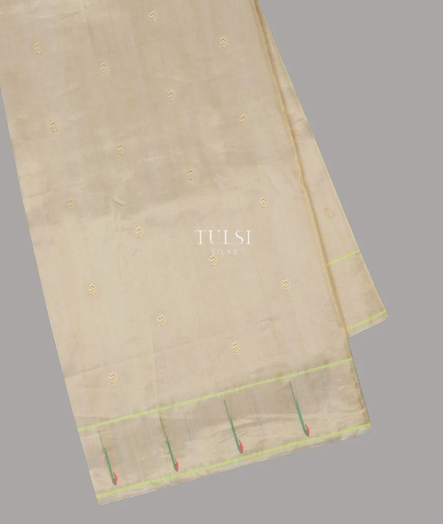 Off - White Tissue Paithani Silk Saree T616089-image