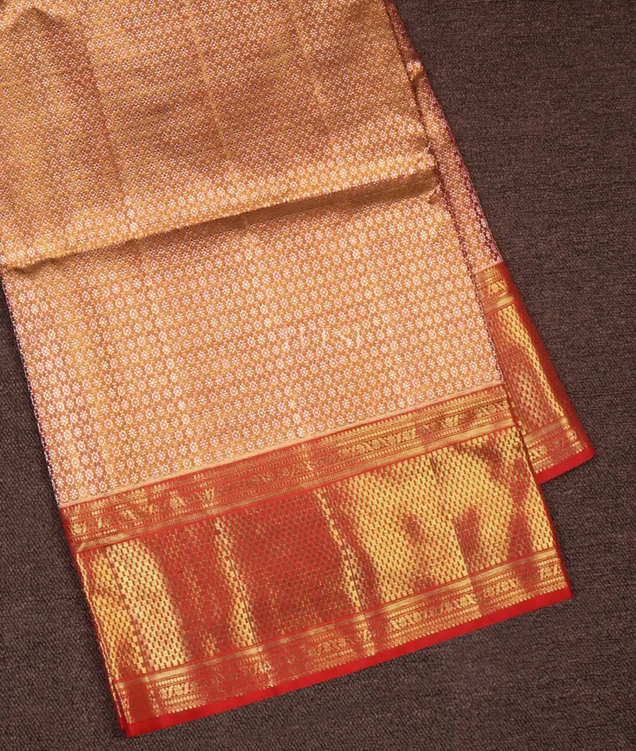 Gold and Red Tissue Kanjivaram Silk Saree T625938-image