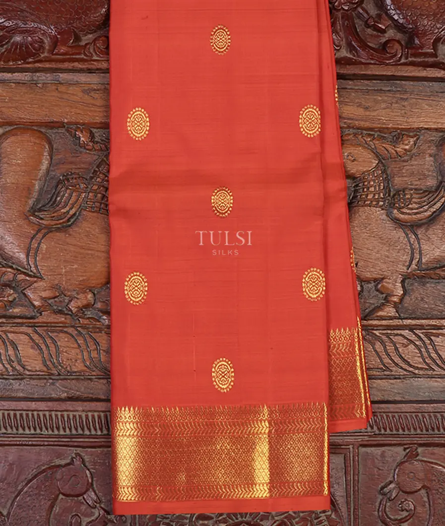 Orange Kanjivaram Silk Dupatta T611346-image