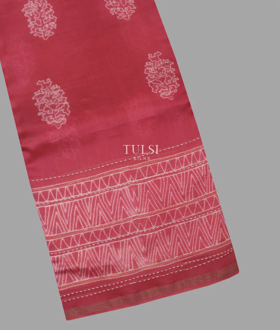 Pink Soft Printed Cotton Saree T641519-image