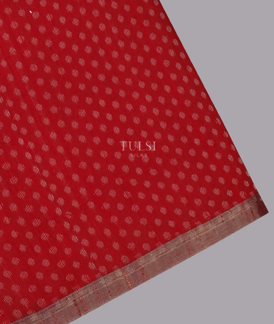 Red Woven Raw Silk Saree T644962-image