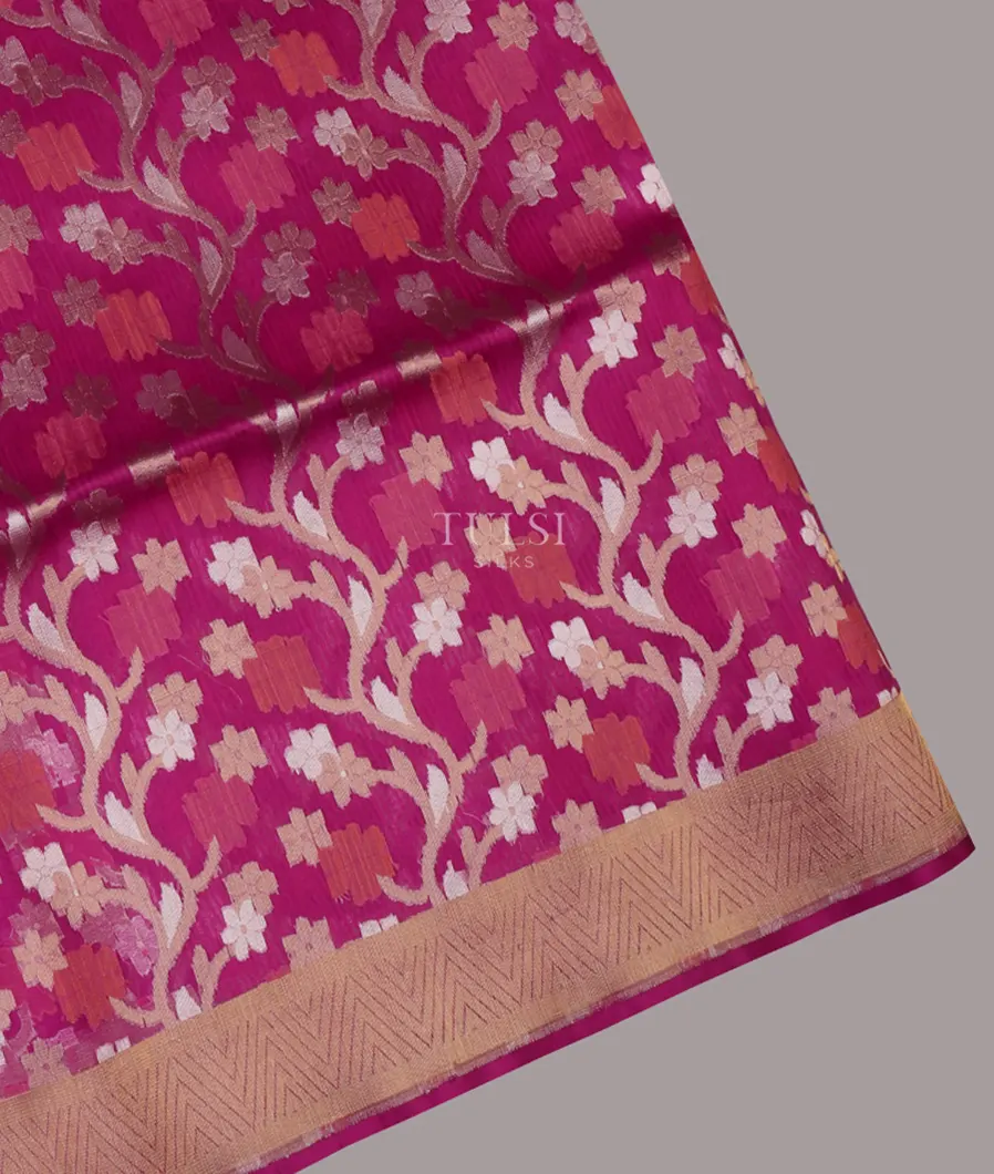 Purple Banaras Organza Saree T637419-image