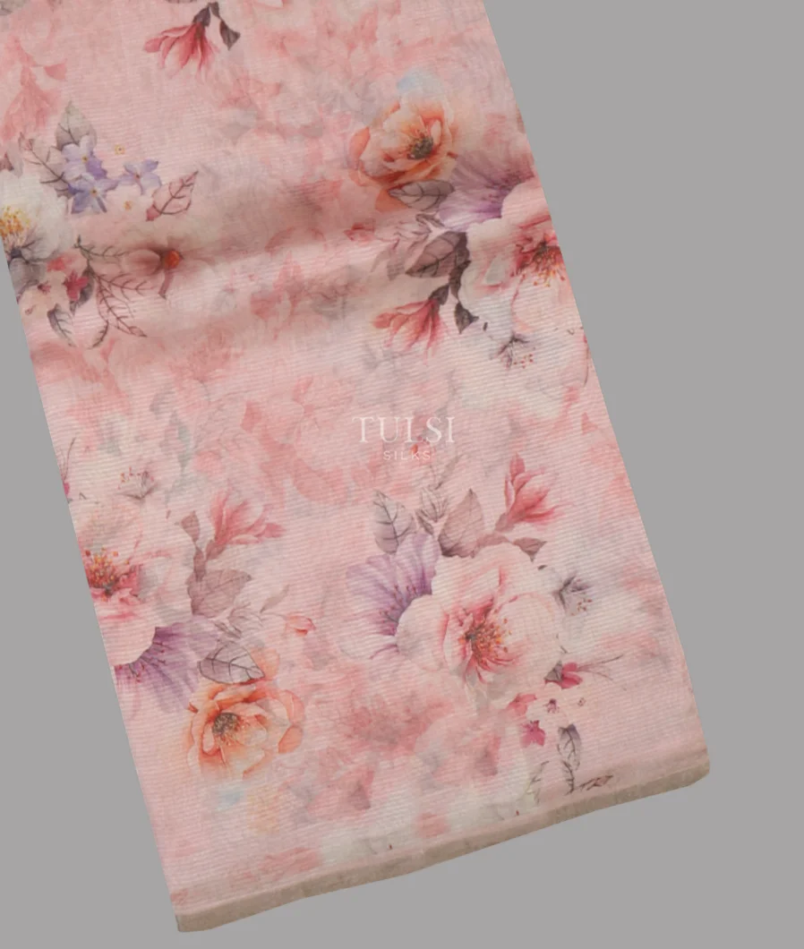 Pink Tissue Organza Printed Saree T614973-image