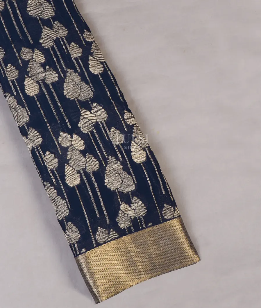 Blue Georgette Silk Saree T634057-image